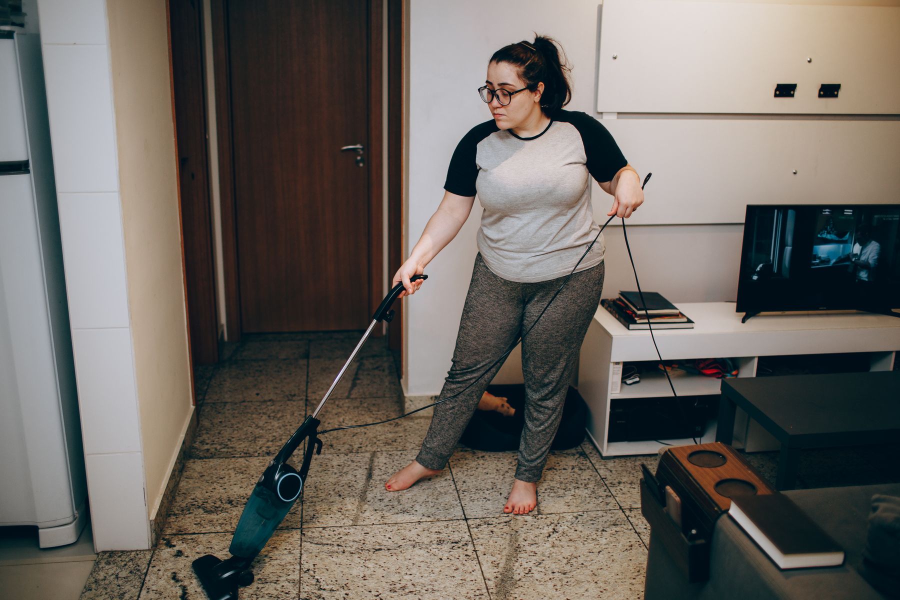 Living room cleaning